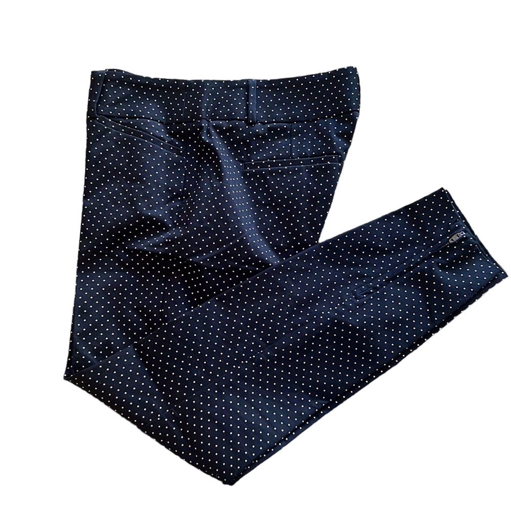 Loft Original Black/Cream Dots Ankle Pants